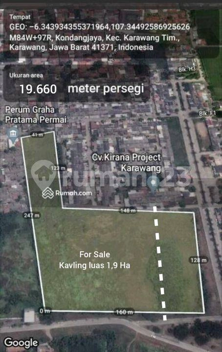 Tanah Dijual Murah Di Karawang Timur Dekat Stasiun Klari Cocok Untuk Investasi Dan Developer